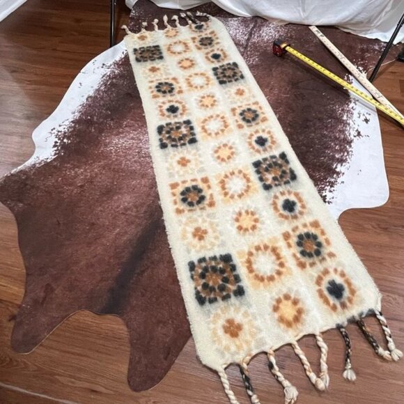 Free People Kaleidoscope Blanket Scarf Ivory Combo Braided Fringe - Picture 9 of 11